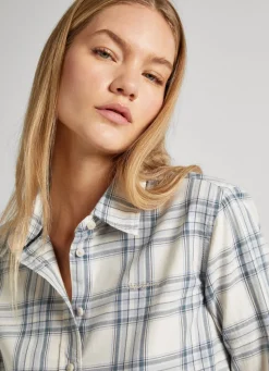 Women Pepe Jeans Checked Cotton Shirt