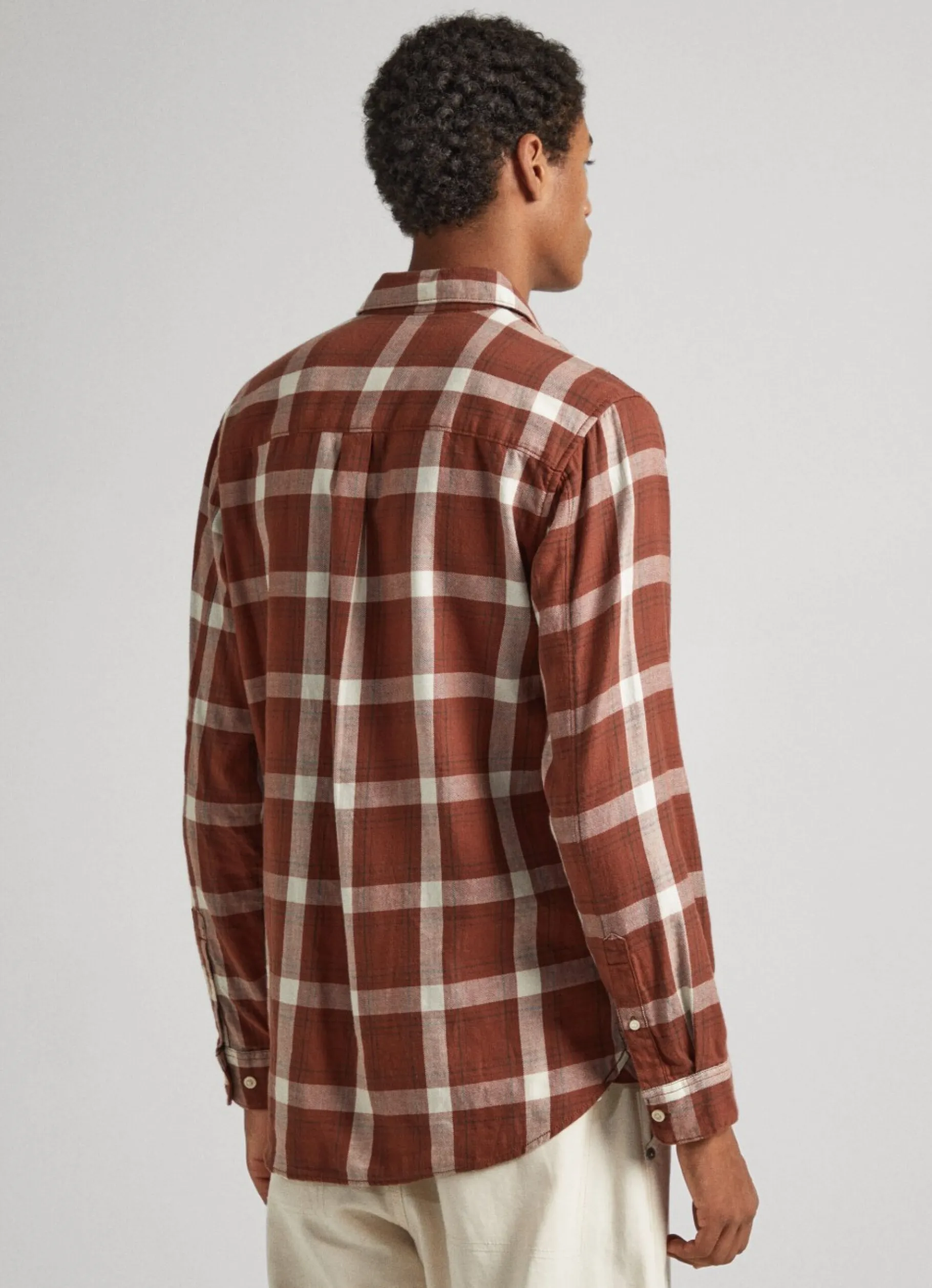 Men Pepe Jeans Checked Cotton Twill Shirt