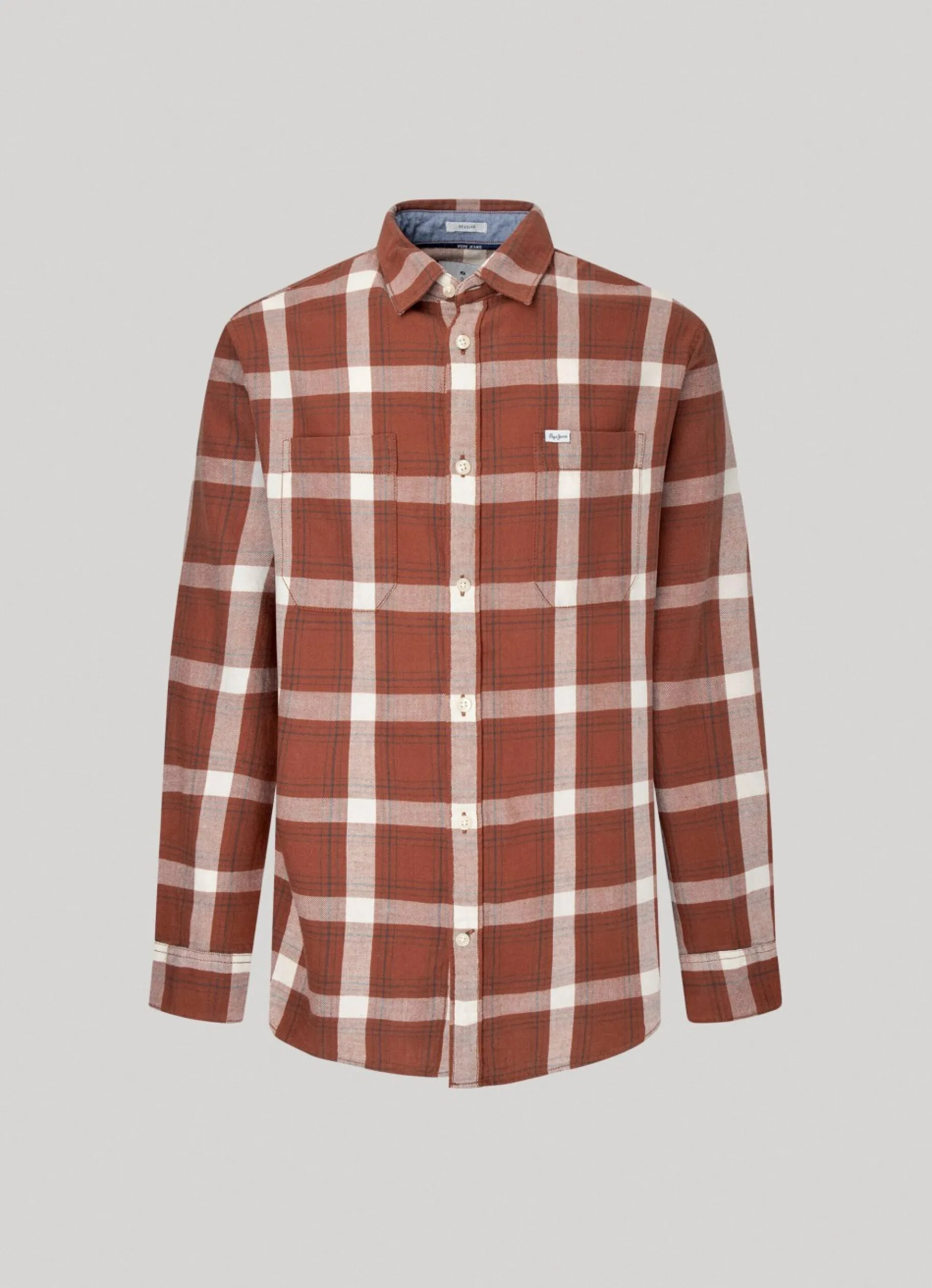 Men Pepe Jeans Checked Cotton Twill Shirt
