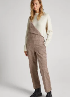 Women Pepe Jeans Checked Dungarees