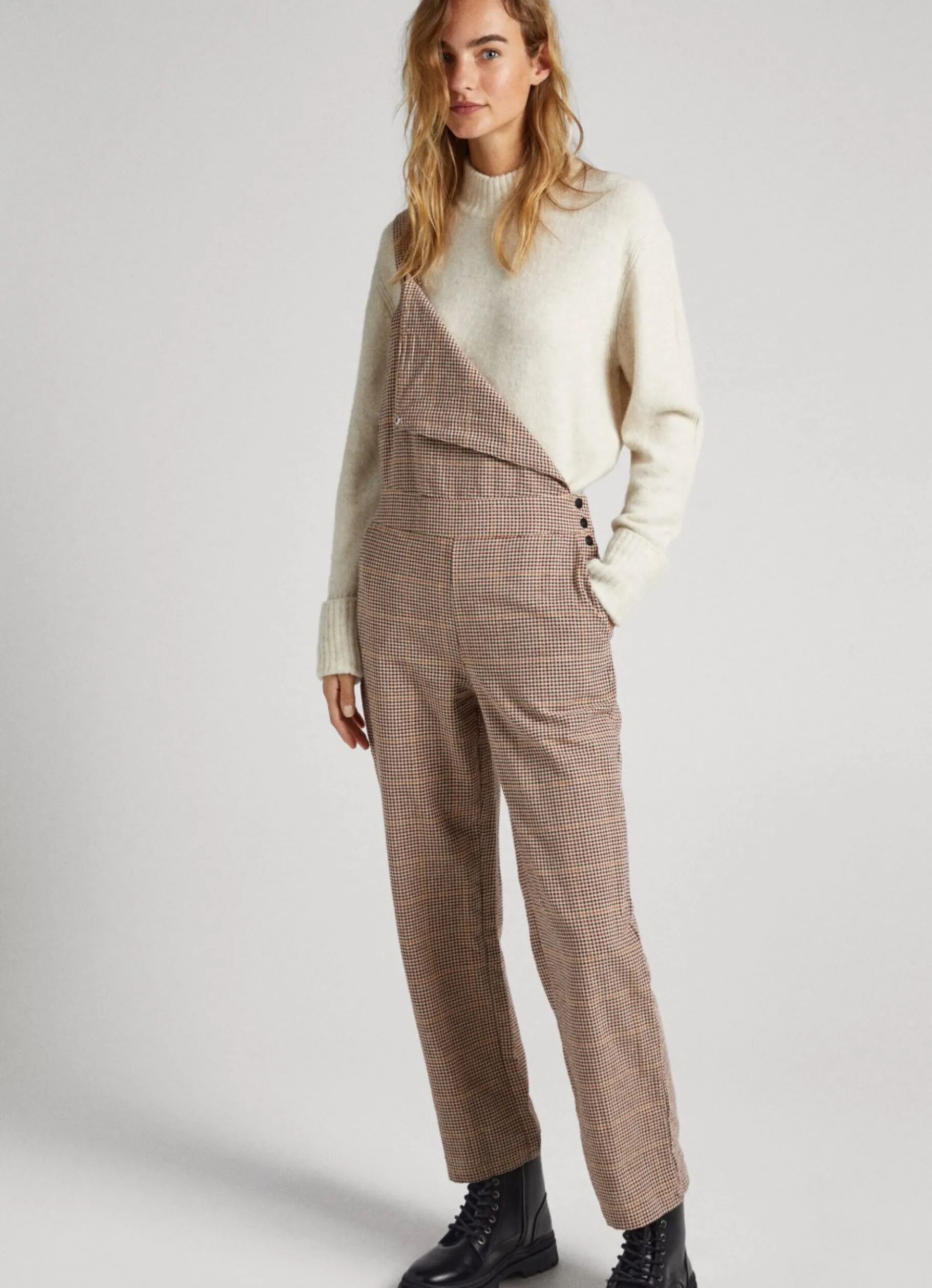 Women Pepe Jeans Checked Dungarees