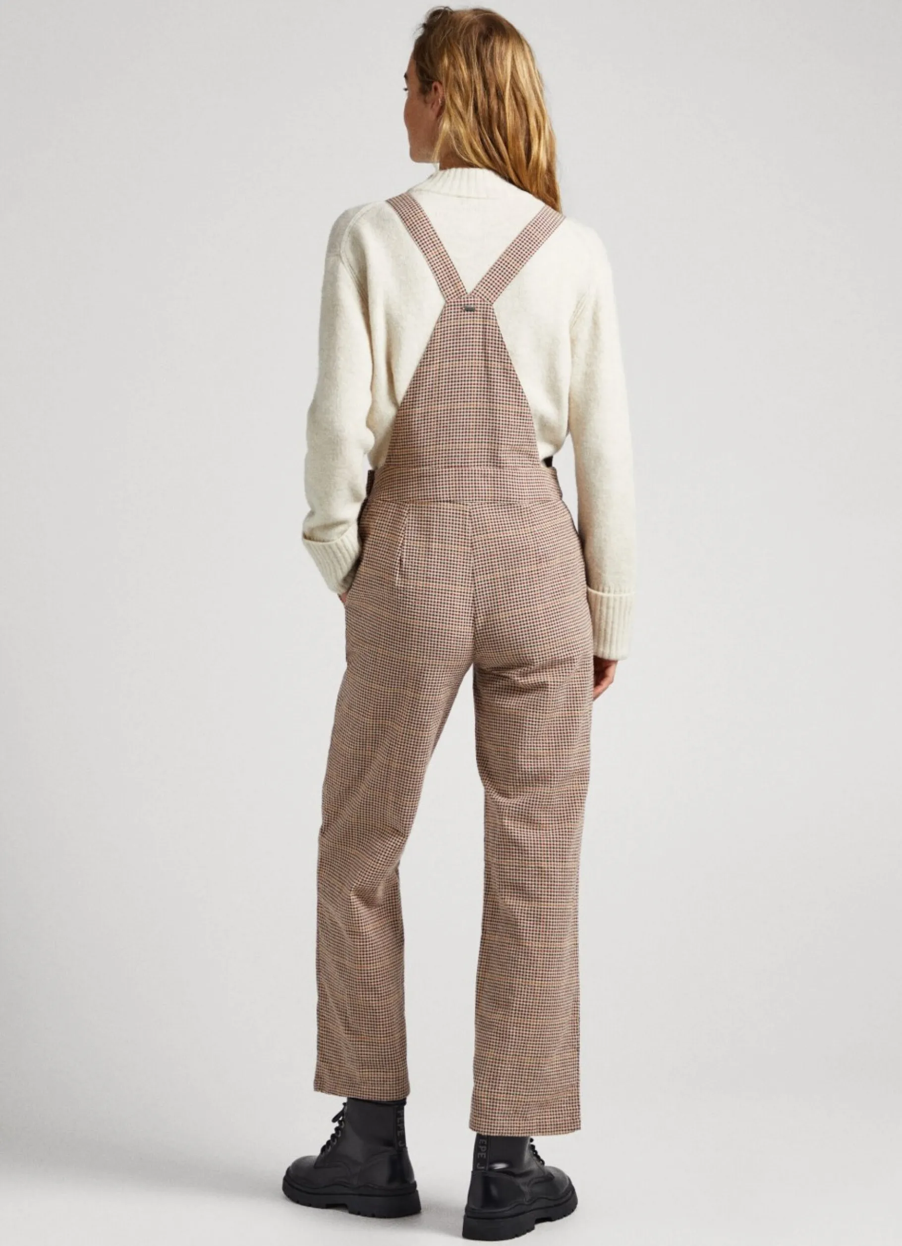 Women Pepe Jeans Checked Dungarees