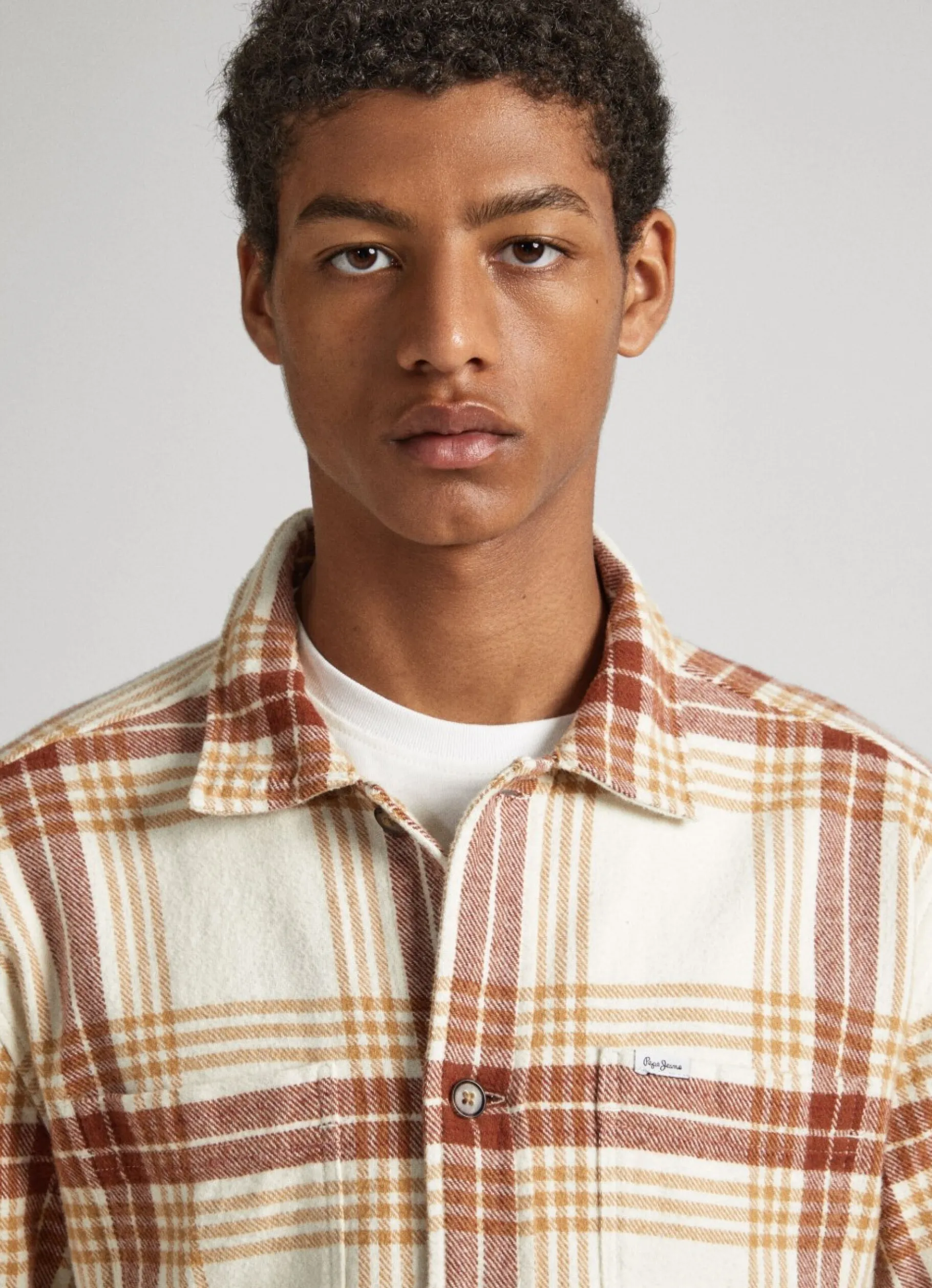 Men Pepe Jeans Checked Flannel Overshirt