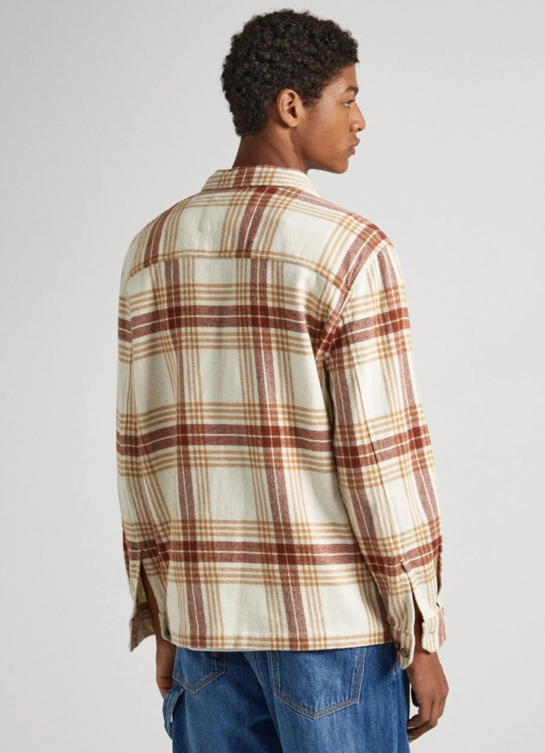 Men Pepe Jeans Checked Flannel Overshirt