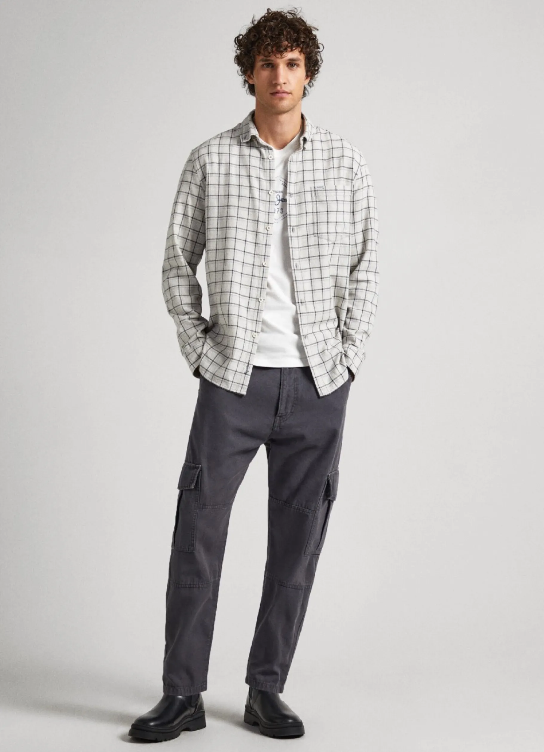 Men Pepe Jeans Checked Melange Shirt