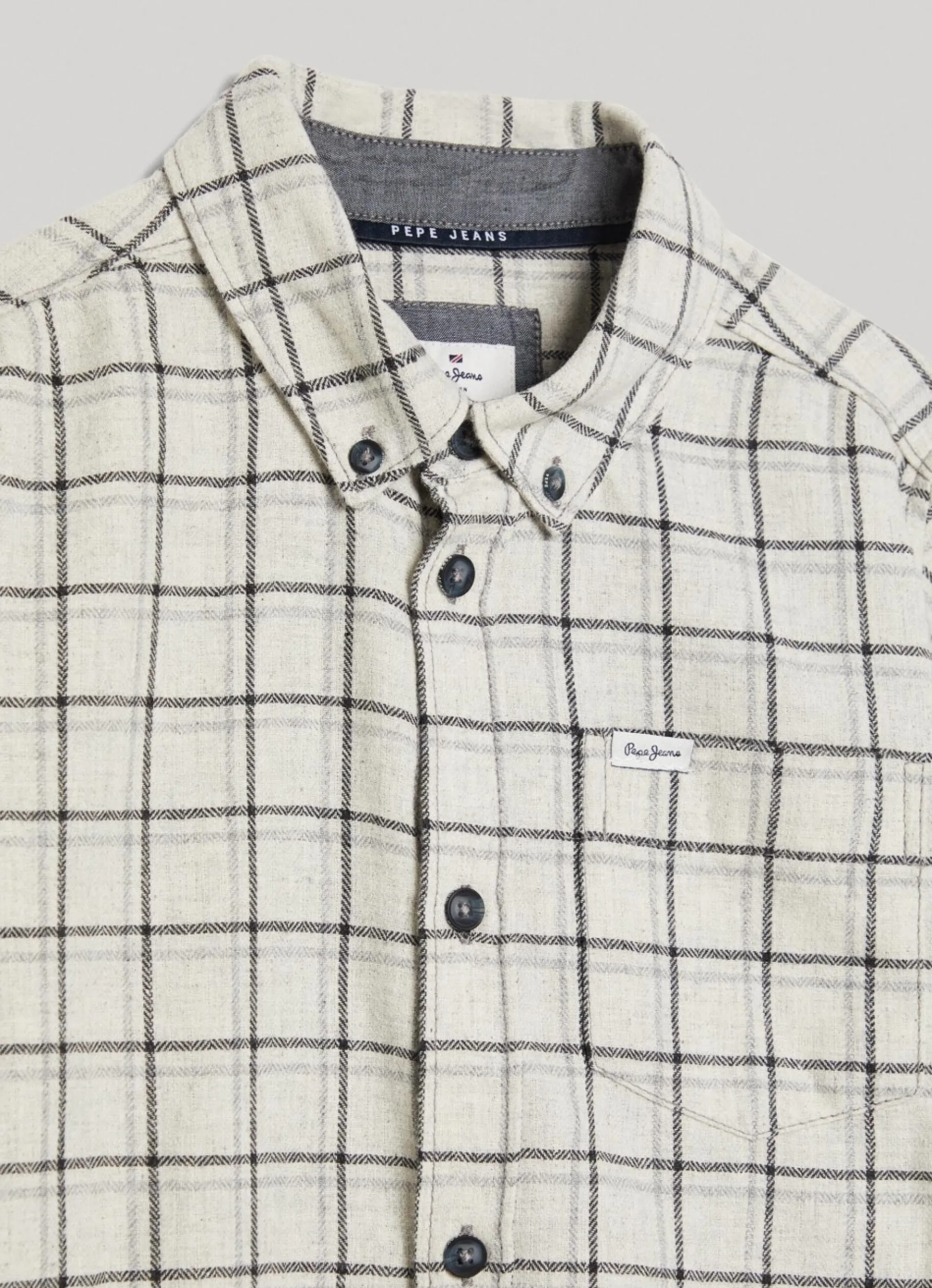 Boy Pepe Jeans Checked Melange Shirt