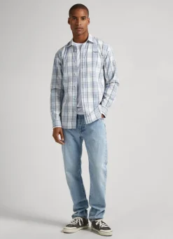 Men Pepe Jeans Checked Oxford Shirt