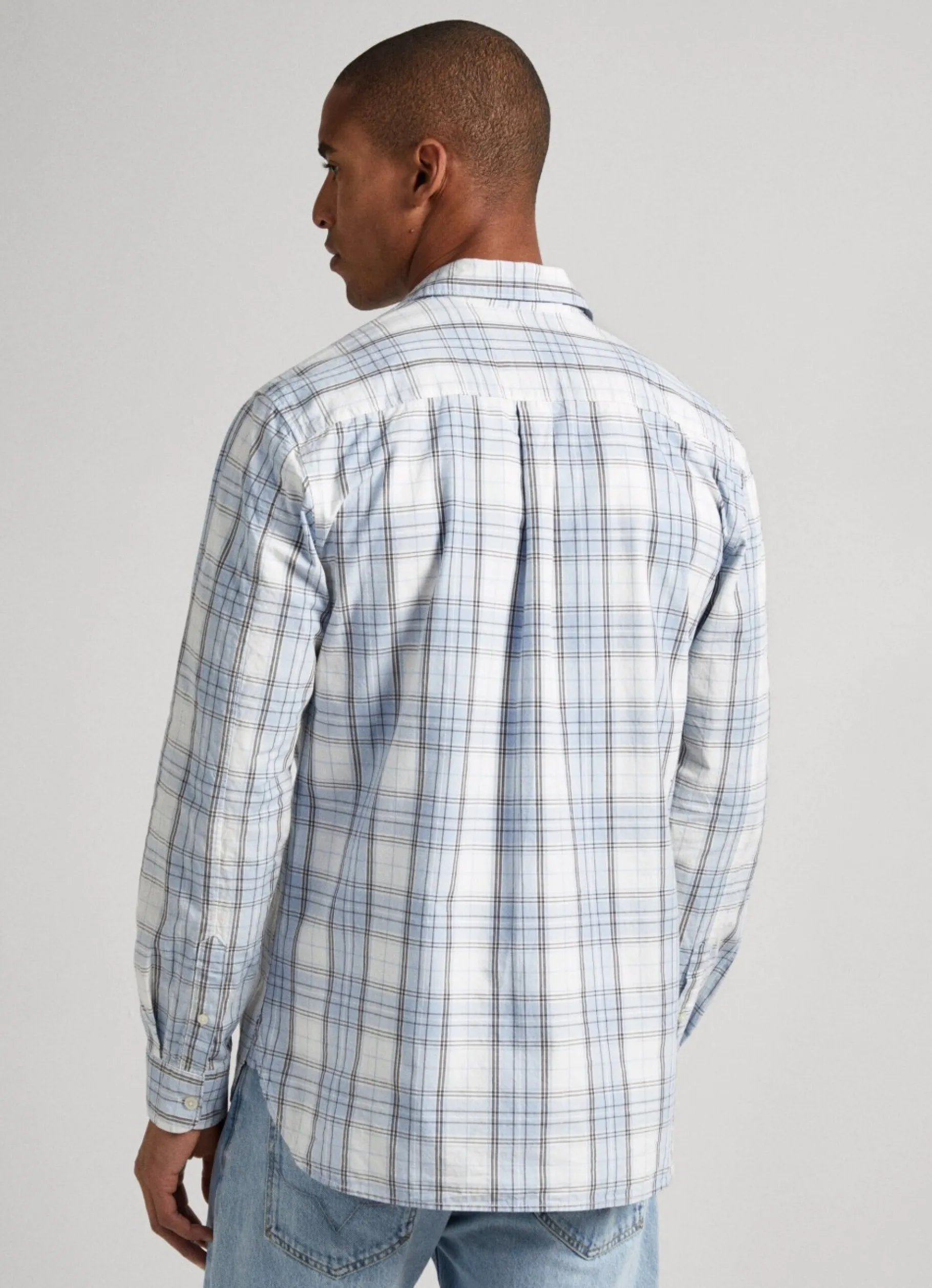 Men Pepe Jeans Checked Oxford Shirt