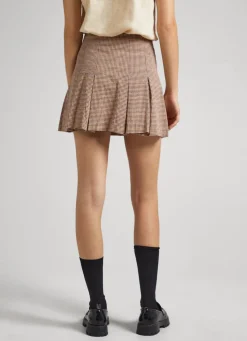 Women Pepe Jeans Checked Pleated Skirt