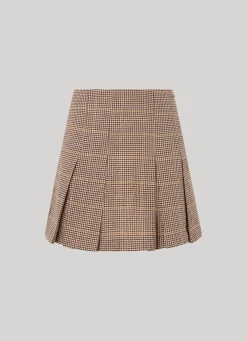 Women Pepe Jeans Checked Pleated Skirt