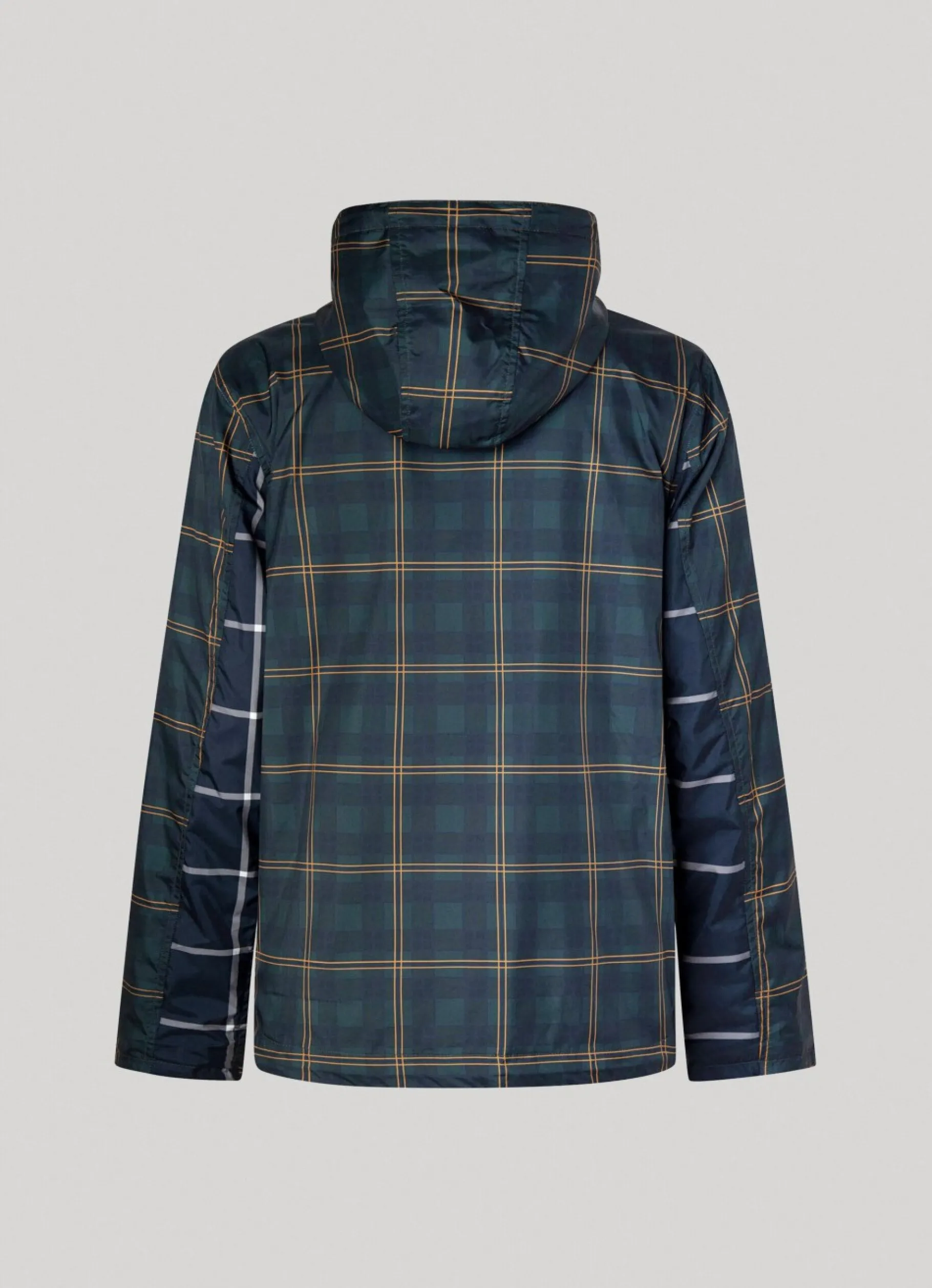 Men Pepe Jeans Checked Waterproof Anorak