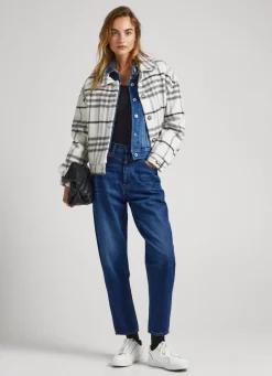 Women Pepe Jeans Checked Wool Jacket