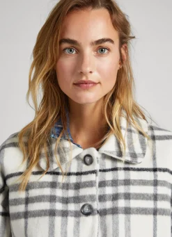 Women Pepe Jeans Checked Wool Jacket