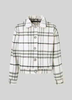 Women Pepe Jeans Checked Wool Jacket