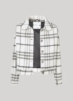 Women Pepe Jeans Checked Wool Jacket