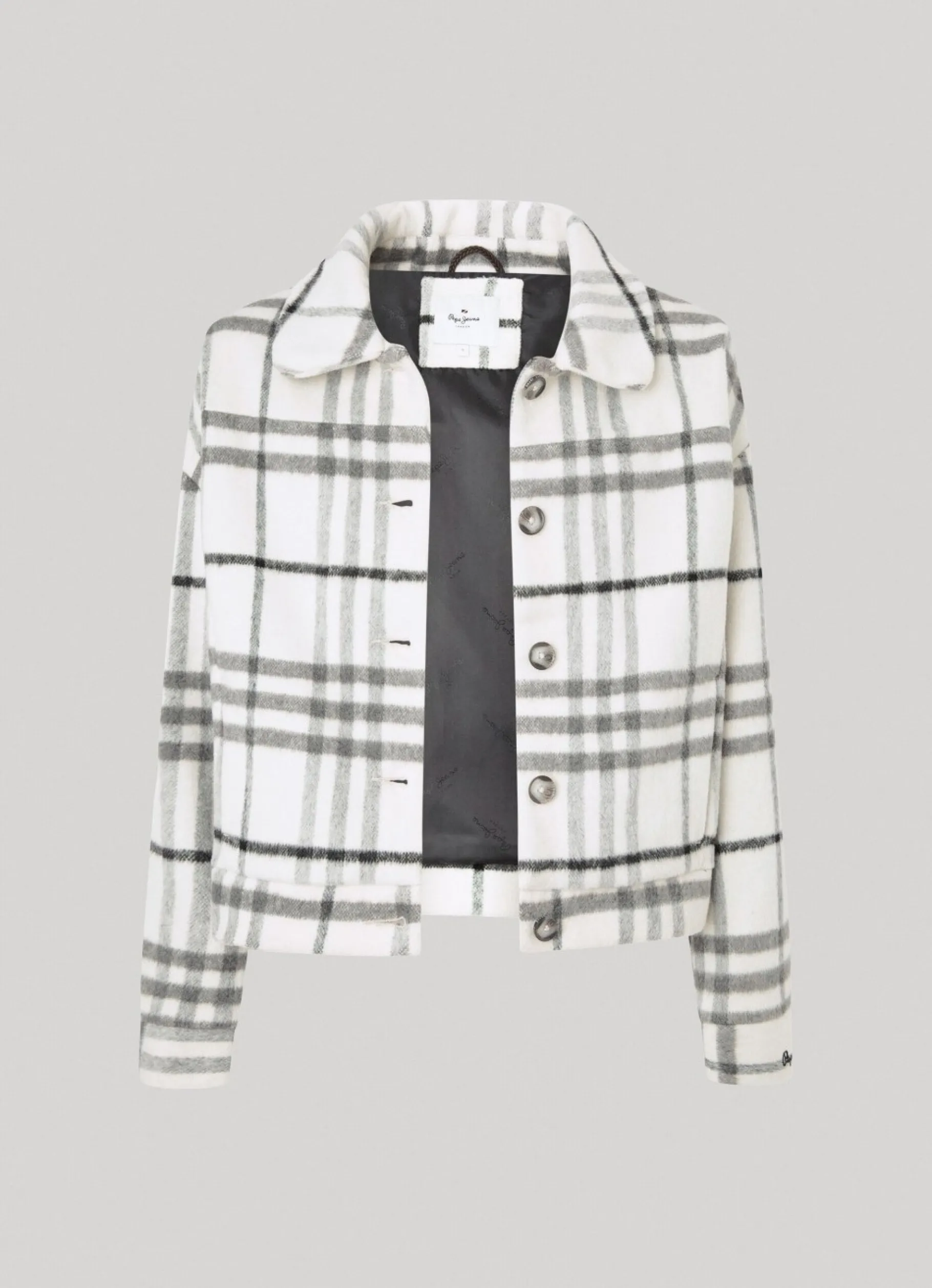 Women Pepe Jeans Checked Wool Jacket