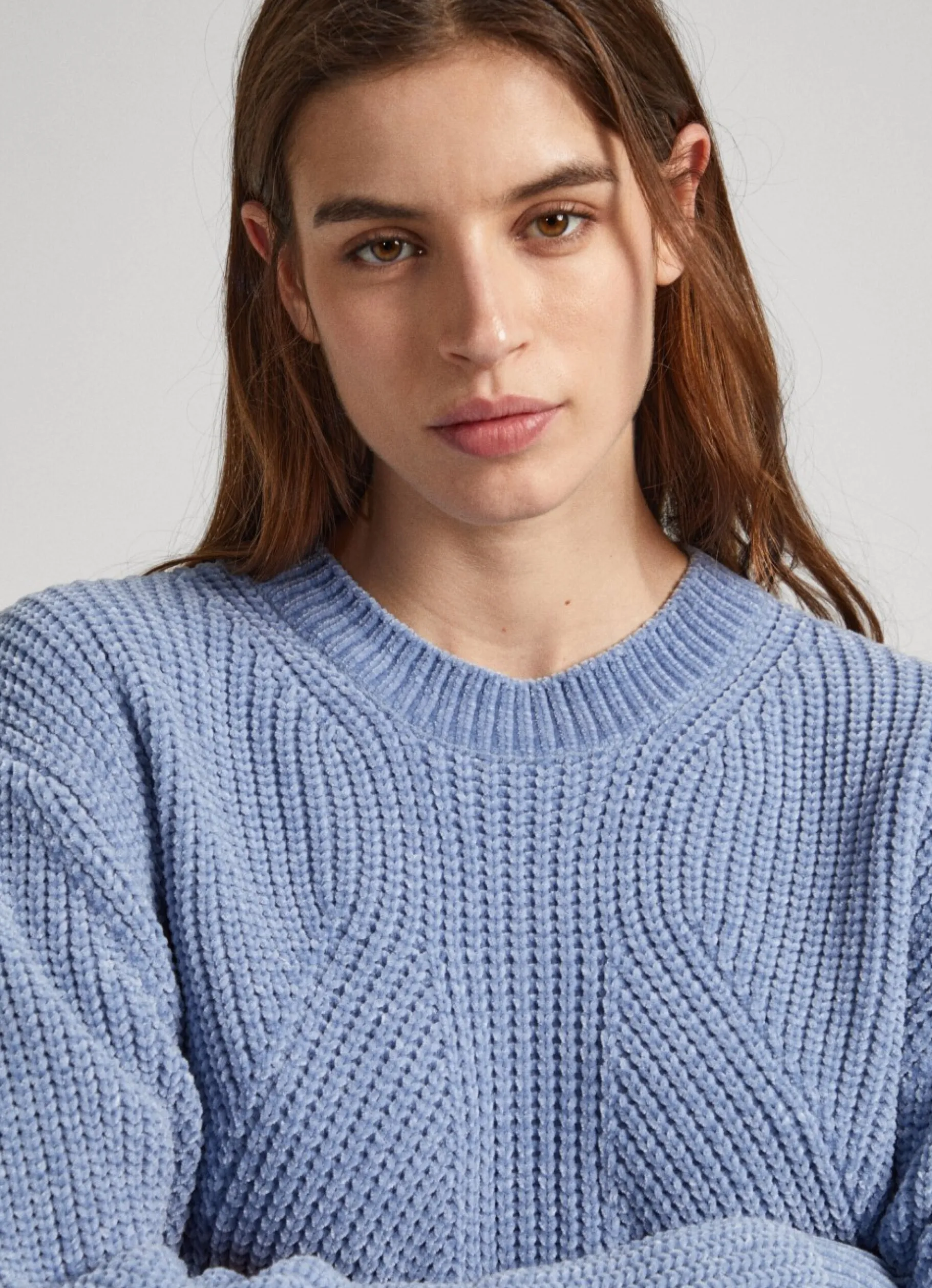 Women Pepe Jeans Chenille Crew Neck Knit