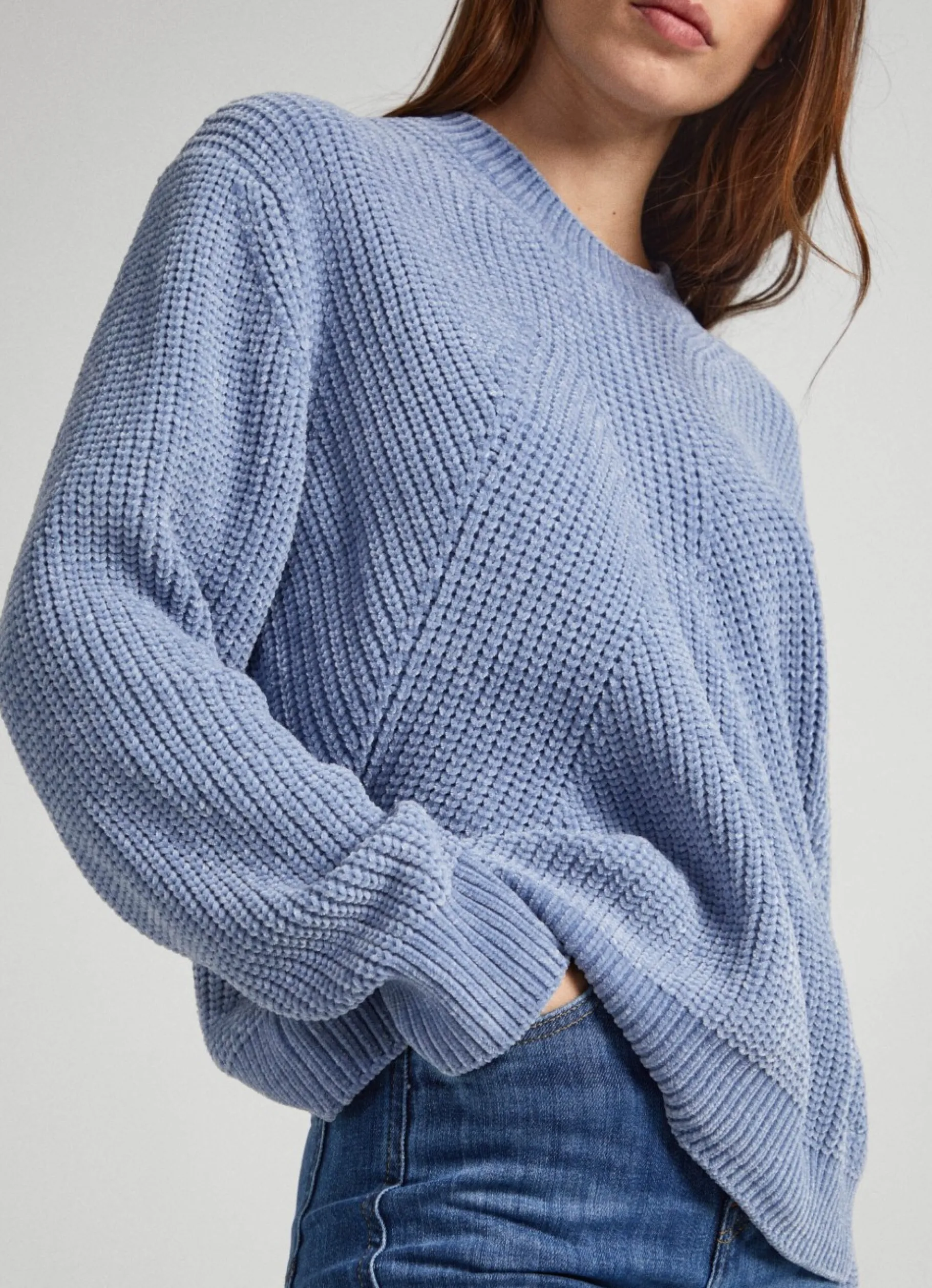 Women Pepe Jeans Chenille Crew Neck Knit
