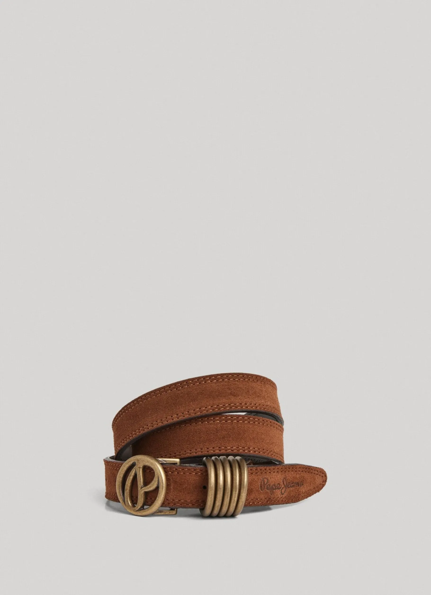 Women Pepe Jeans Circular Logo Suede Belt