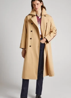 Women Pepe Jeans Classic Relaxed Fit Trench Coat