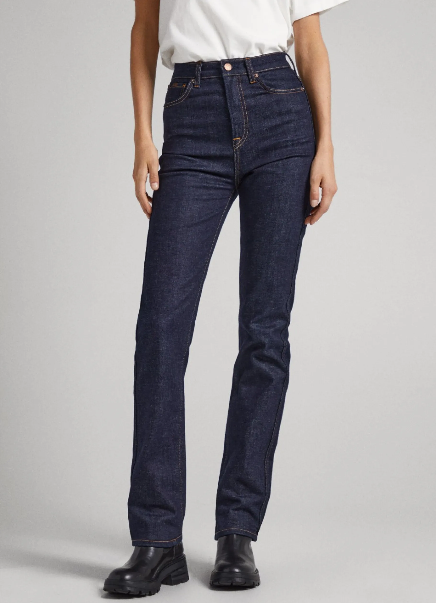 Women Pepe Jeans Cleo Straight Fit High-Rise Jeans