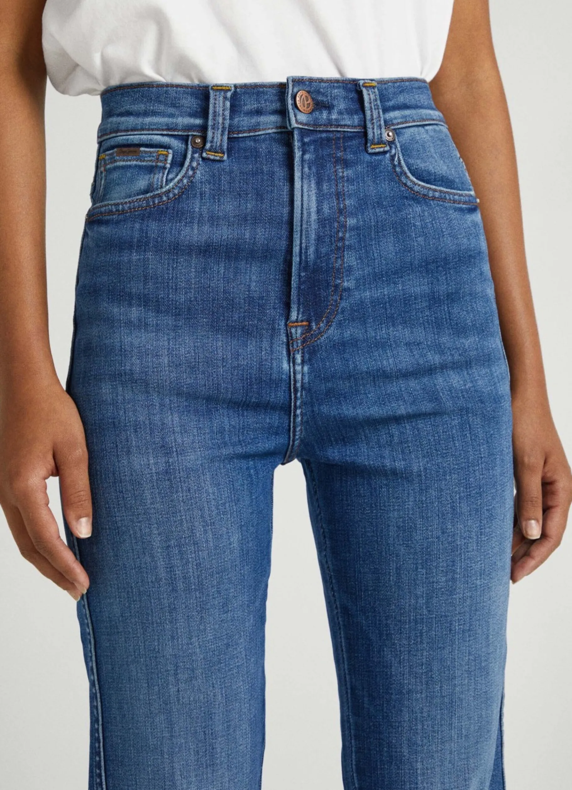 Women Pepe Jeans Cleo Straight Fit High-Rise Jeans