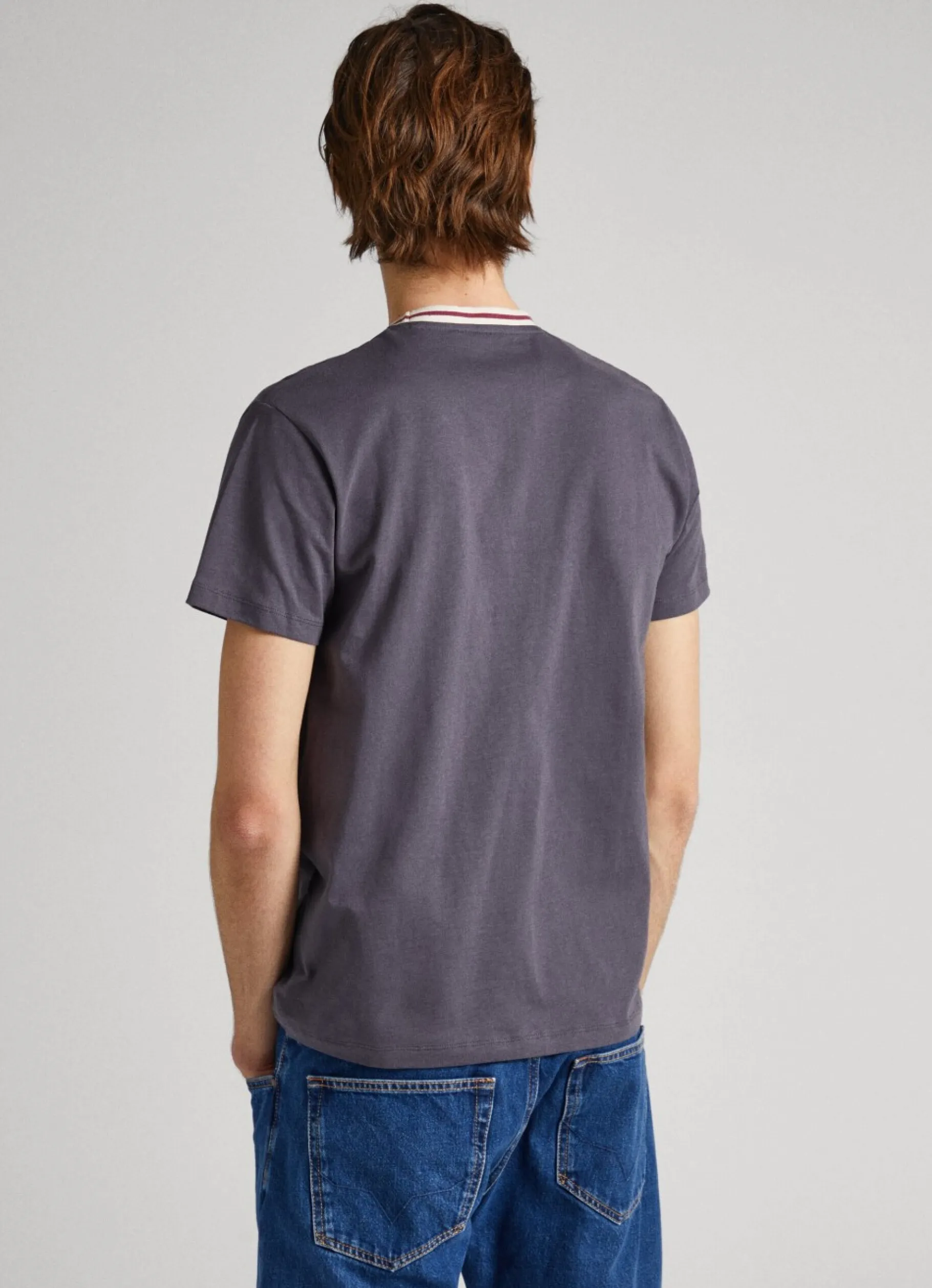 Men Pepe Jeans Collar Trim T-Shirt