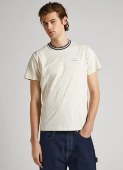 Men Pepe Jeans Collar Trim T-Shirt