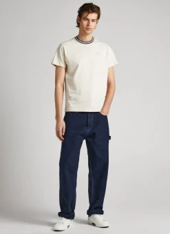 Men Pepe Jeans Collar Trim T-Shirt