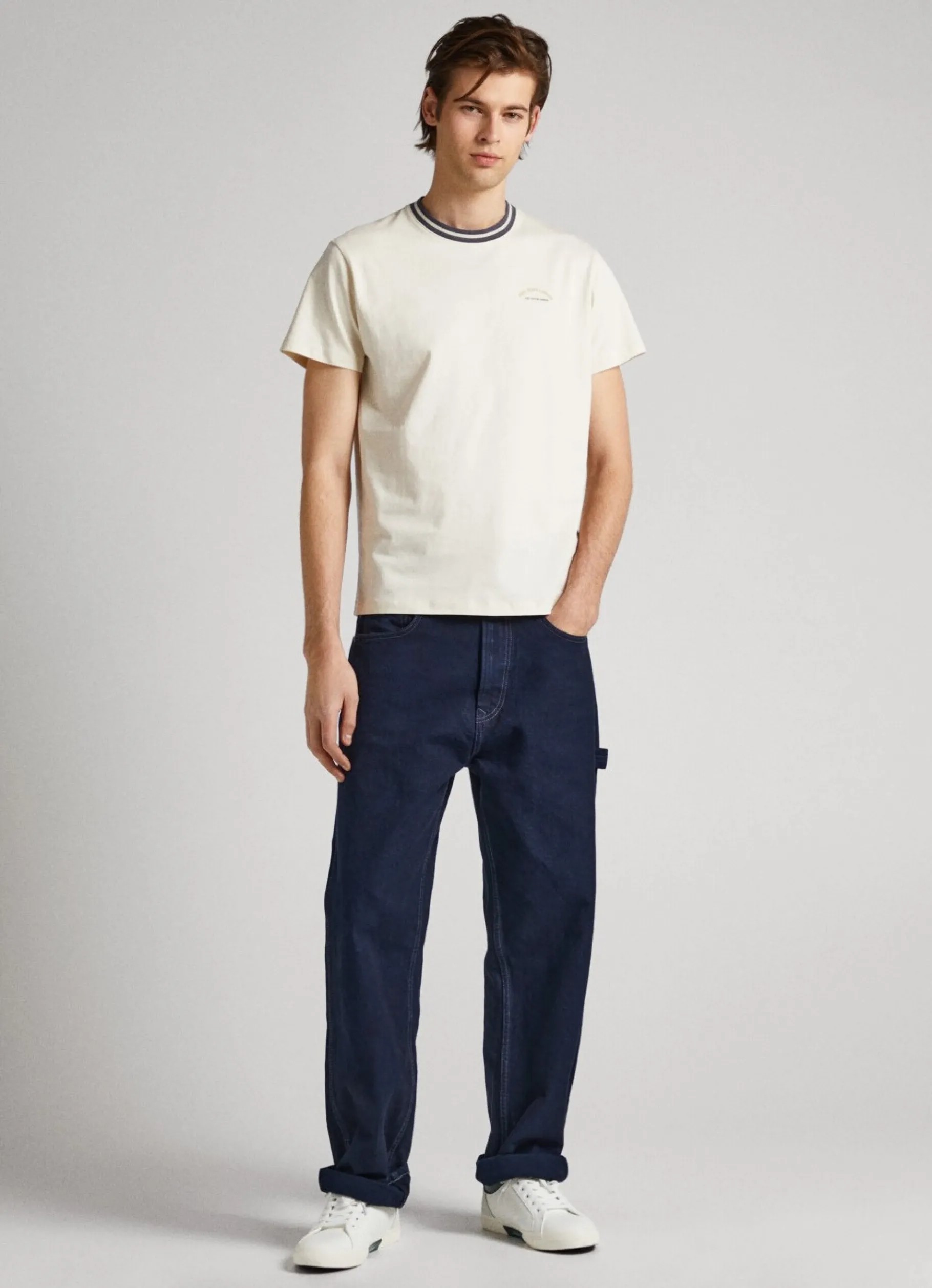 Men Pepe Jeans Collar Trim T-Shirt