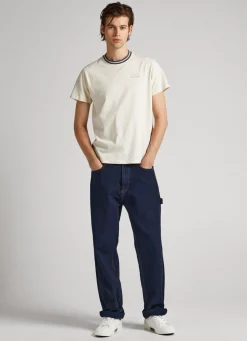 Men Pepe Jeans Collar Trim T-Shirt