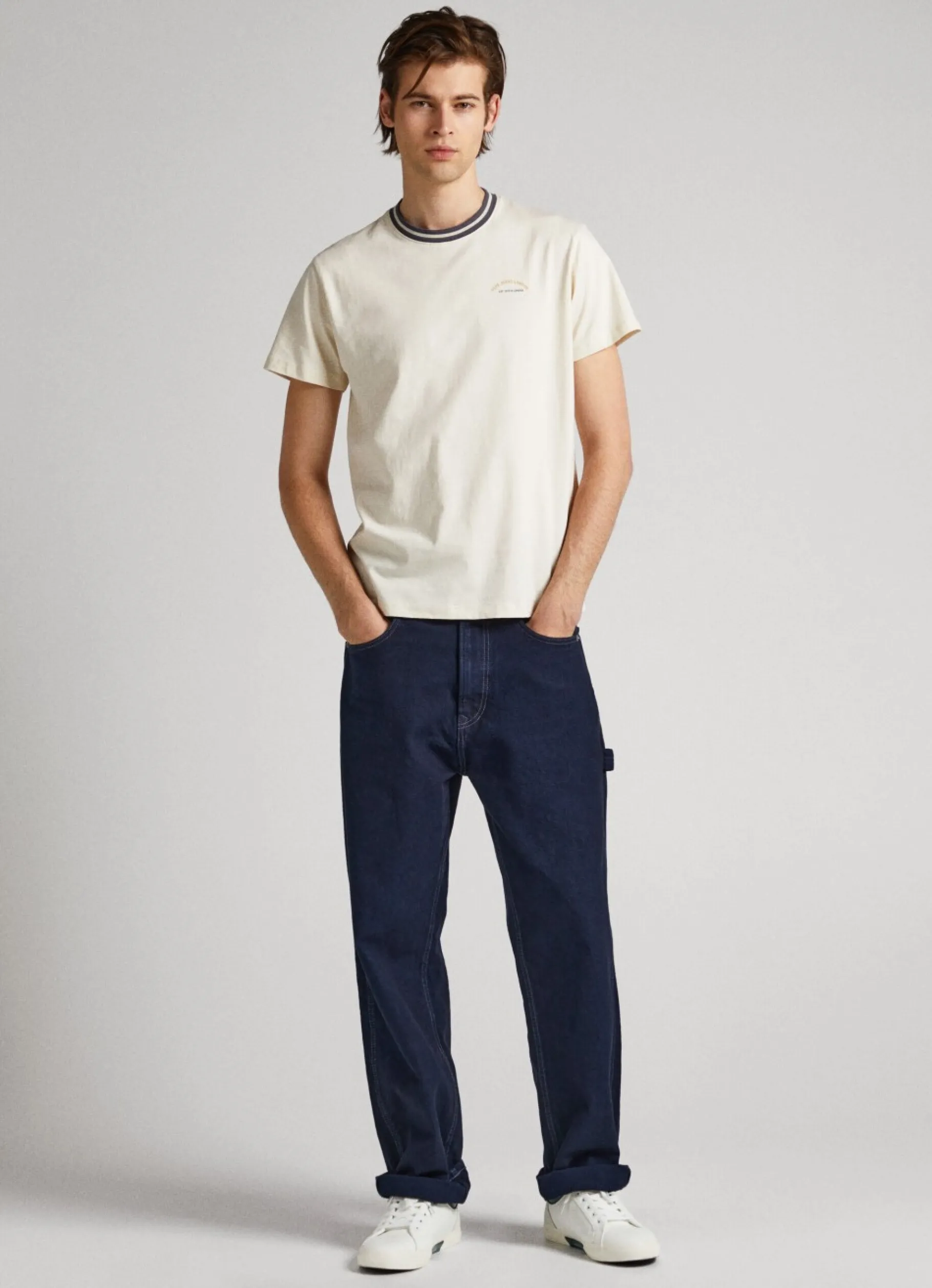 Men Pepe Jeans Collar Trim T-Shirt