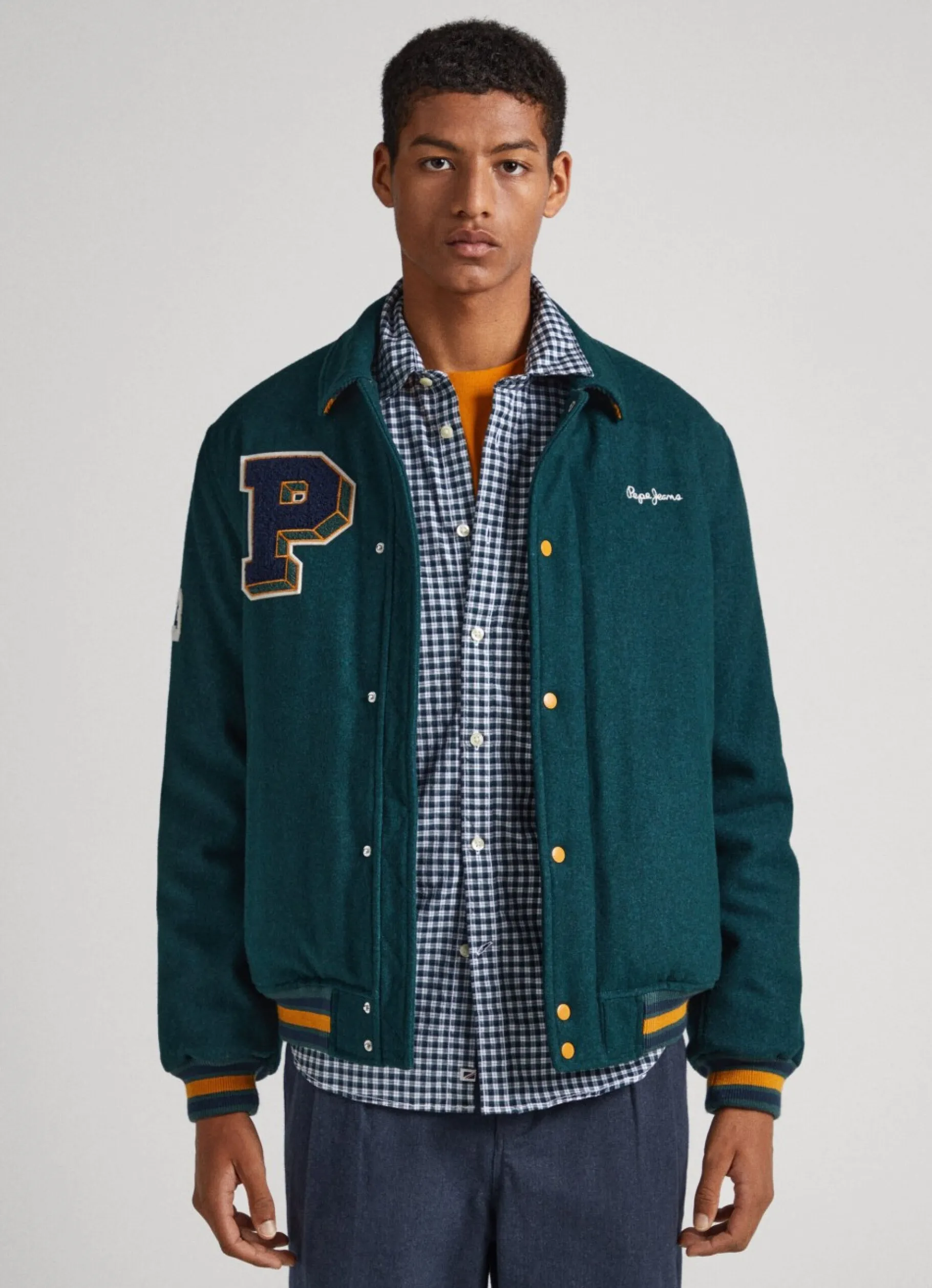 Men Pepe Jeans Collegiate Bomber Jacket