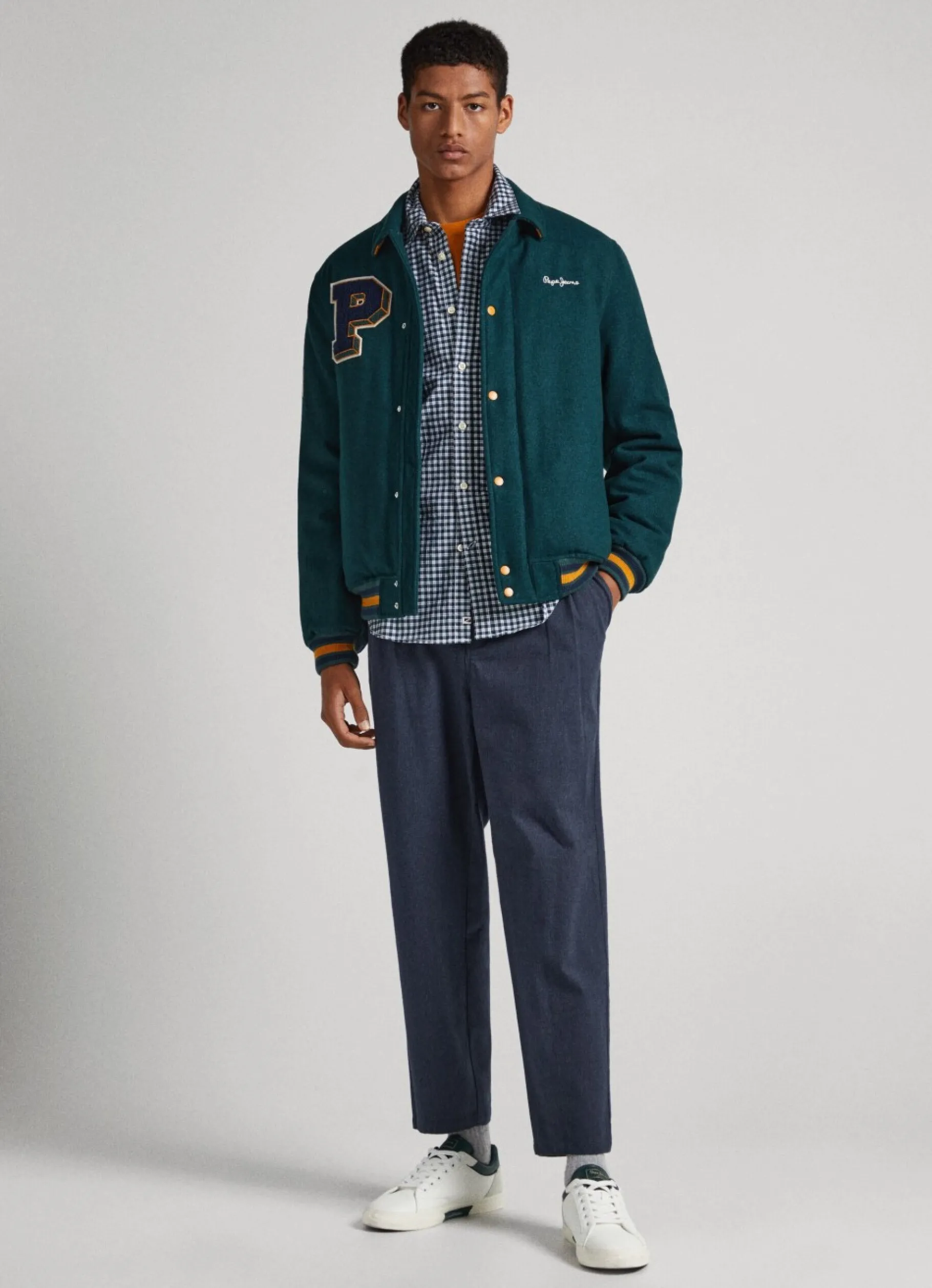 Men Pepe Jeans Collegiate Bomber Jacket