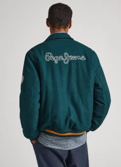 Men Pepe Jeans Collegiate Bomber Jacket