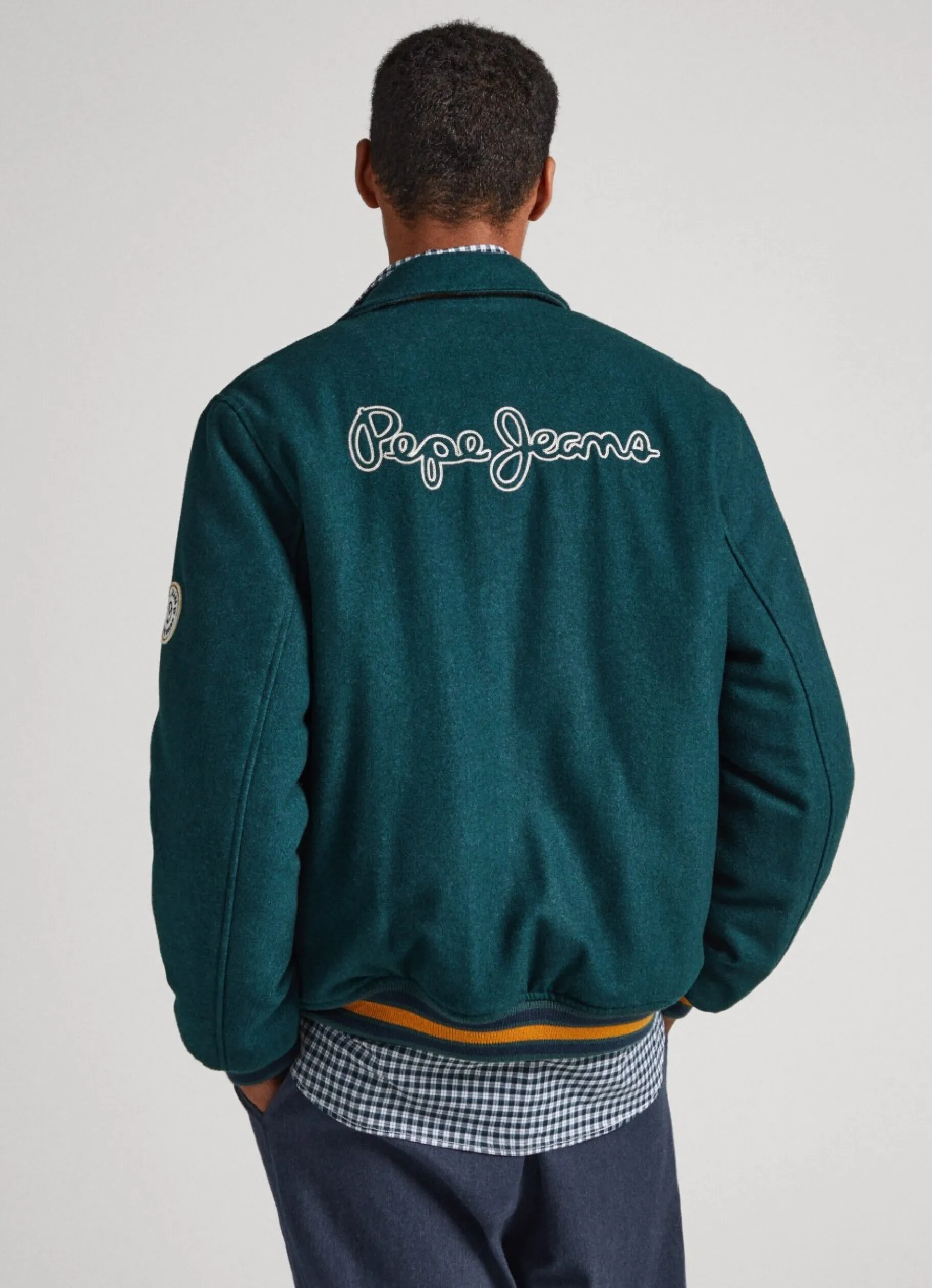 Men Pepe Jeans Collegiate Bomber Jacket