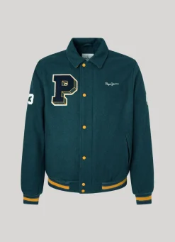 Men Pepe Jeans Collegiate Bomber Jacket