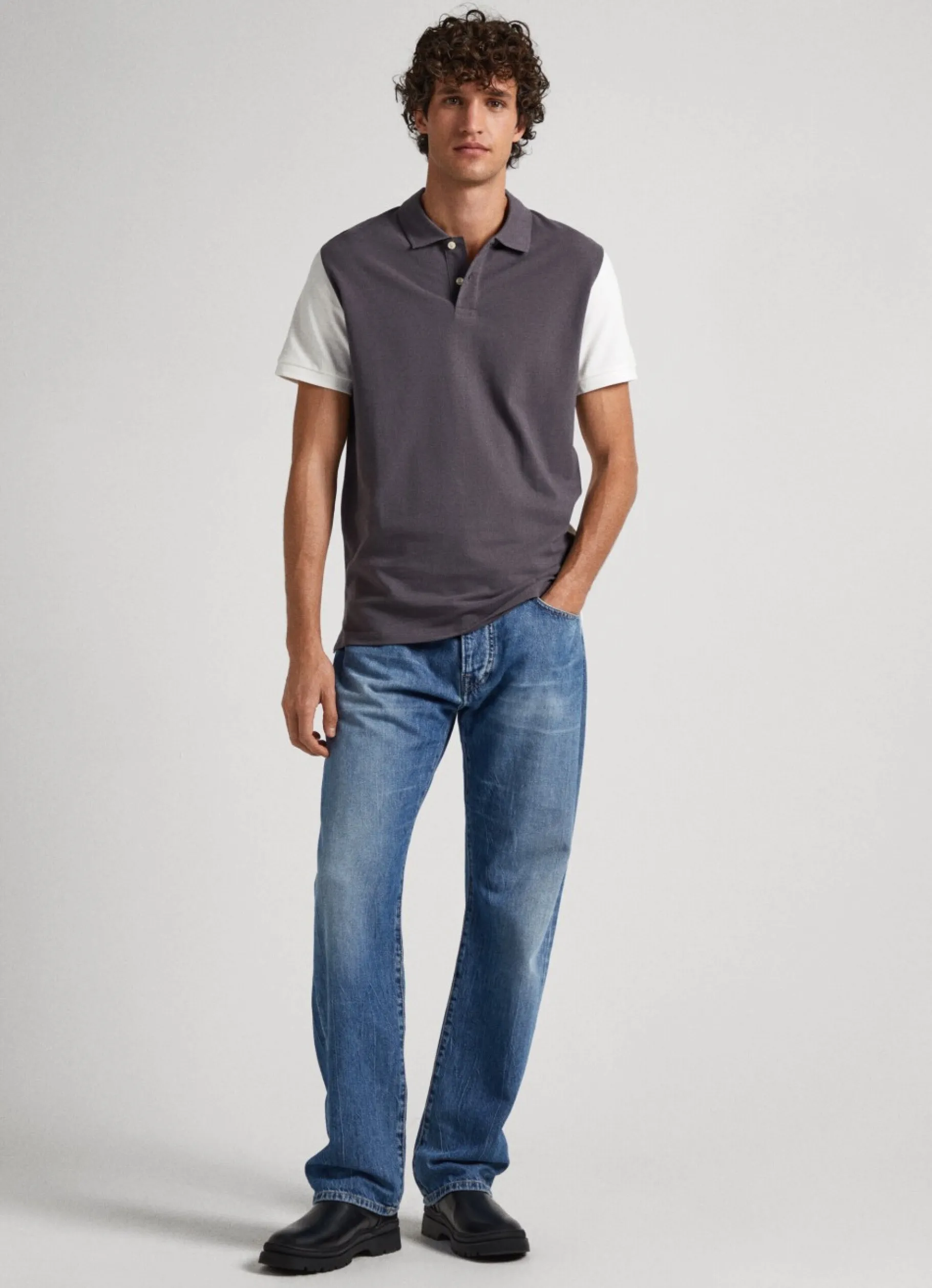Men Pepe Jeans Color Block Pique Polo Shirt