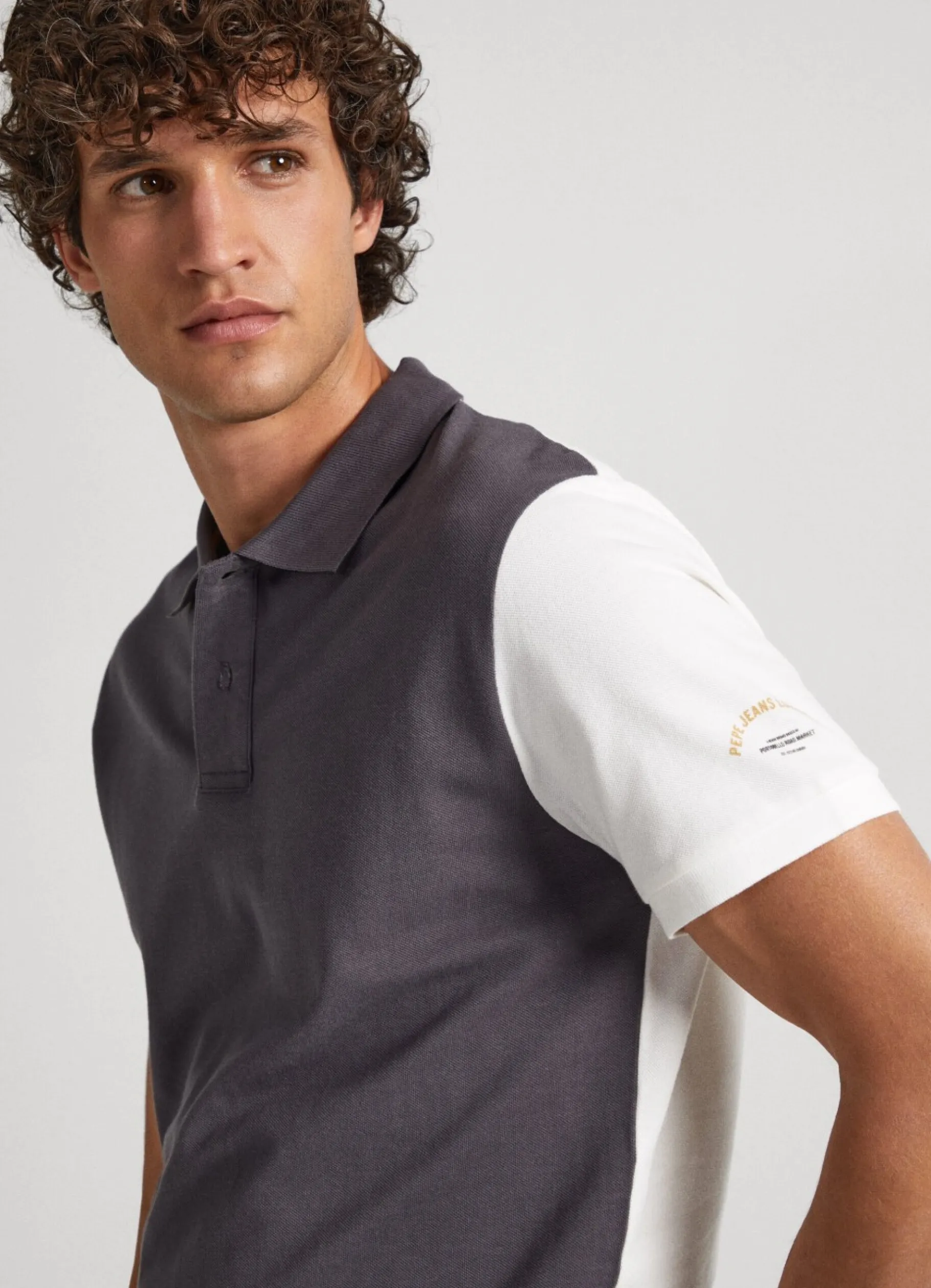 Men Pepe Jeans Color Block Pique Polo Shirt