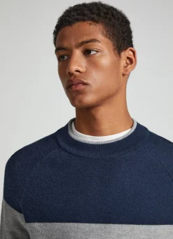 Men Pepe Jeans Colour Block Cotton Sweatshirt