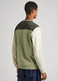 Men Pepe Jeans Colour Block Cotton Sweatshirt