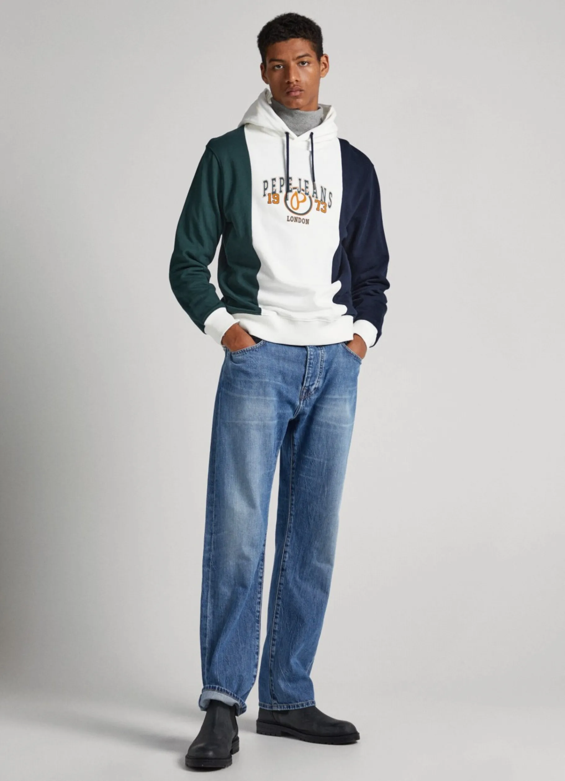 Men Pepe Jeans Colour Block Hoodie