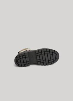 Women Pepe Jeans Combined Fabric Ankle Boots