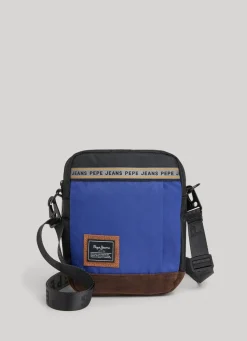 Men Pepe Jeans Combined Fabric Shoulder Bag