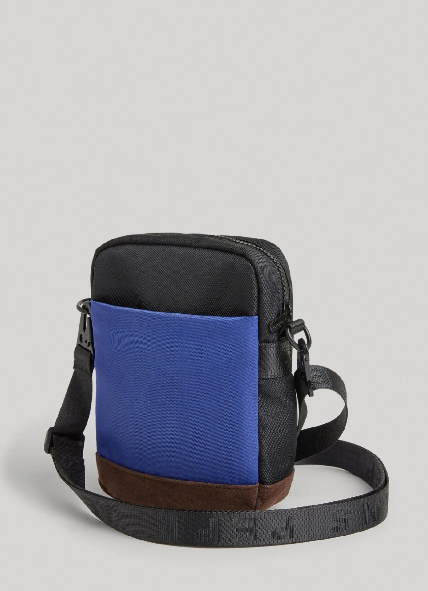 Men Pepe Jeans Combined Fabric Shoulder Bag