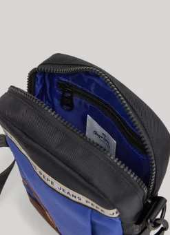 Men Pepe Jeans Combined Fabric Shoulder Bag