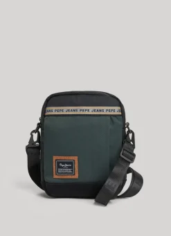 Men Pepe Jeans Combined Fabric Shoulder Bag