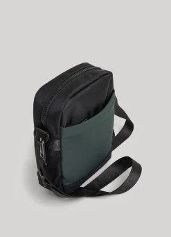 Men Pepe Jeans Combined Fabric Shoulder Bag