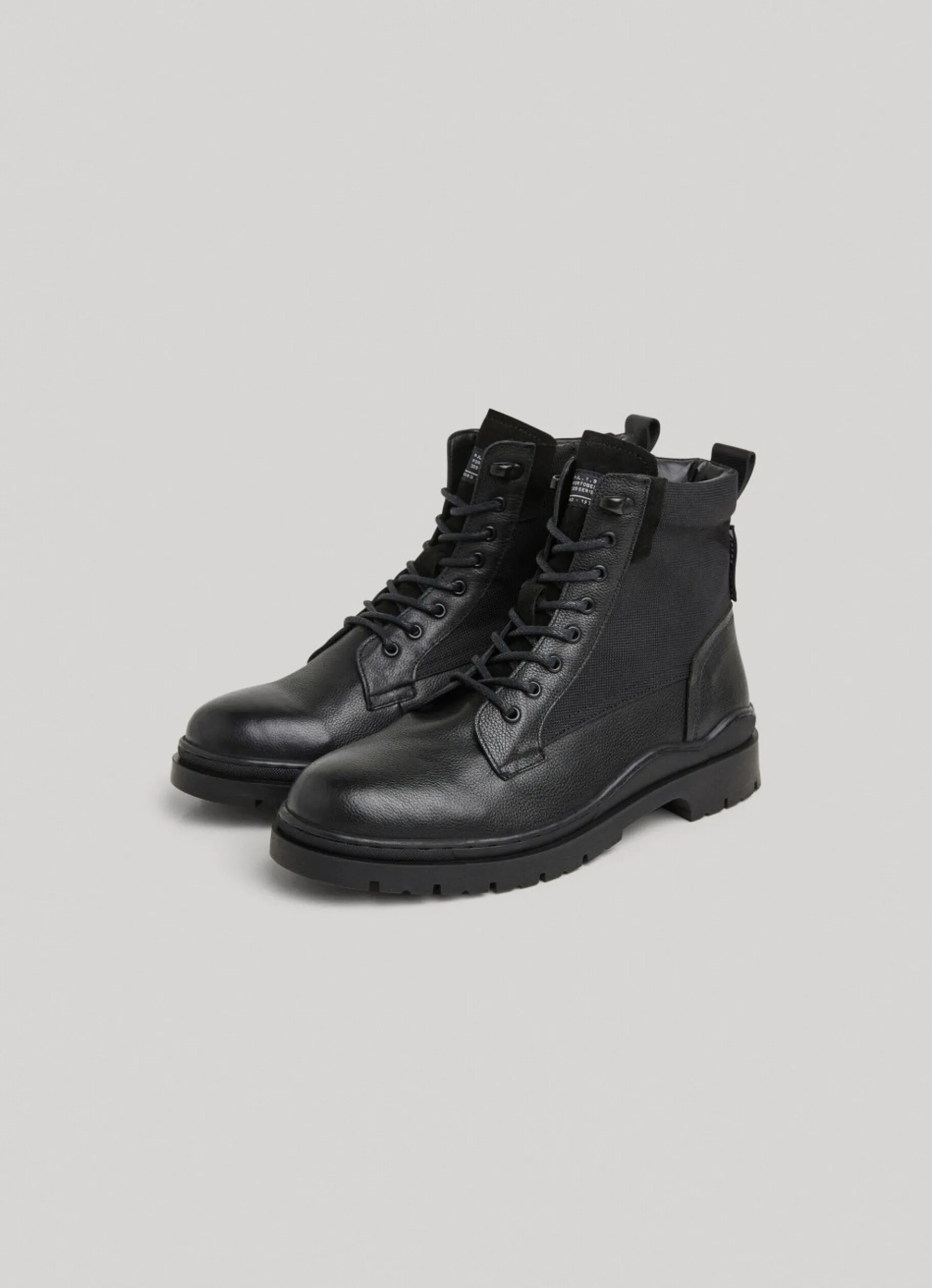 Men Pepe Jeans Combined Fabric Utility Boots