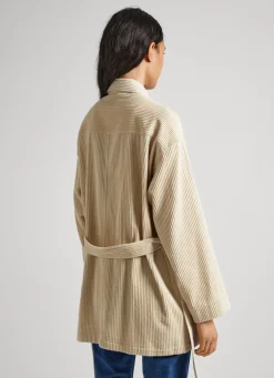 Women Pepe Jeans Corduroy Overshirt With Belt